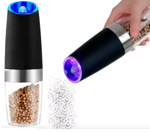 Molinillo Automático Sal Pimienta Con Luz Led A Pilas