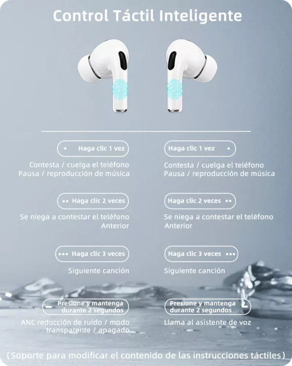Auriculares intraurales inalámbricos Skululu TWS A9 PRO APP, blancos - Image 2