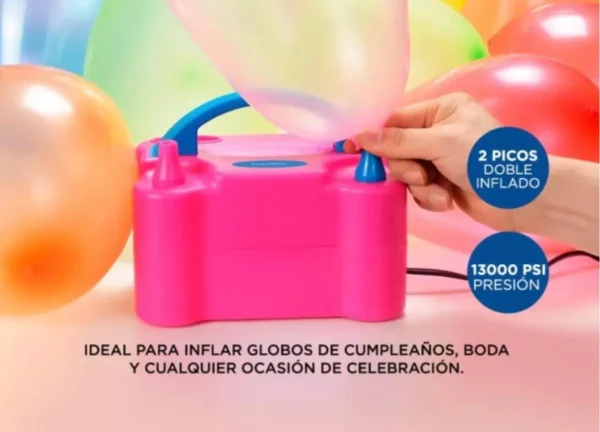Inflador De Globos Electrico Doble Boquilla De Aire - Image 3