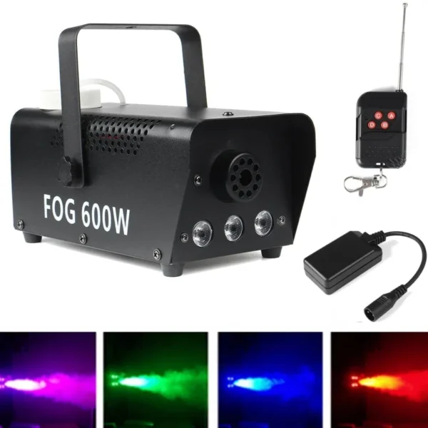 Maquina De Humo Mini portatil  Con Luces Led Color Negro - Image 5