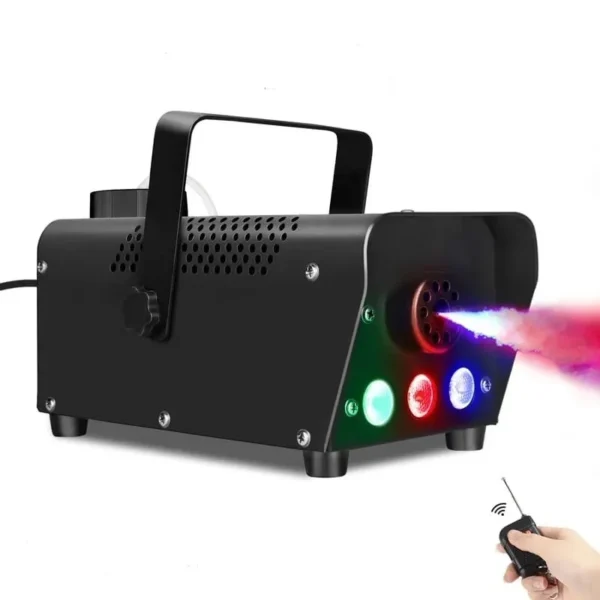 Maquina De Humo Mini portatil  Con Luces Led Color Negro - Image 4